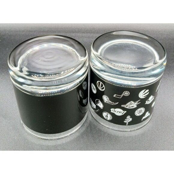 Pair of Jack Daniels Old No 7 NBA Drinking Rocks Glasses Team Logos Barware 3.25 - Picture 10 of 13